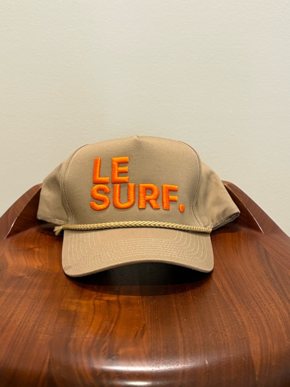 LE SURF. Embroidered Tan Trucker Hat
